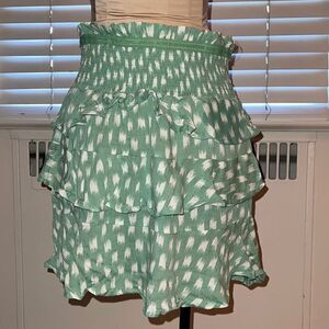 Skylar + Madison boho pattern ruffle skirt NWOT M